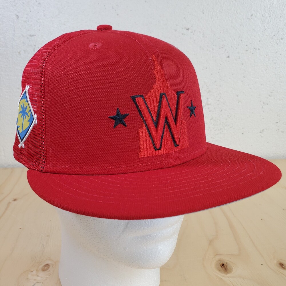 Washington Nationals Hat Red Mesh Back Fitted Cap New Era 59Fifty MLB Baseball